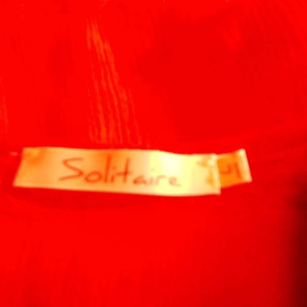 Solitare Long Sleeves Red Peasant Bo-Ho Size Medium - Picture 5 of 6